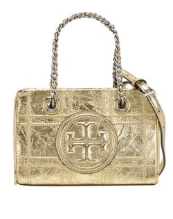 Mini Fleming Bag, Leather, Gold, MIC, DB/S, 3*